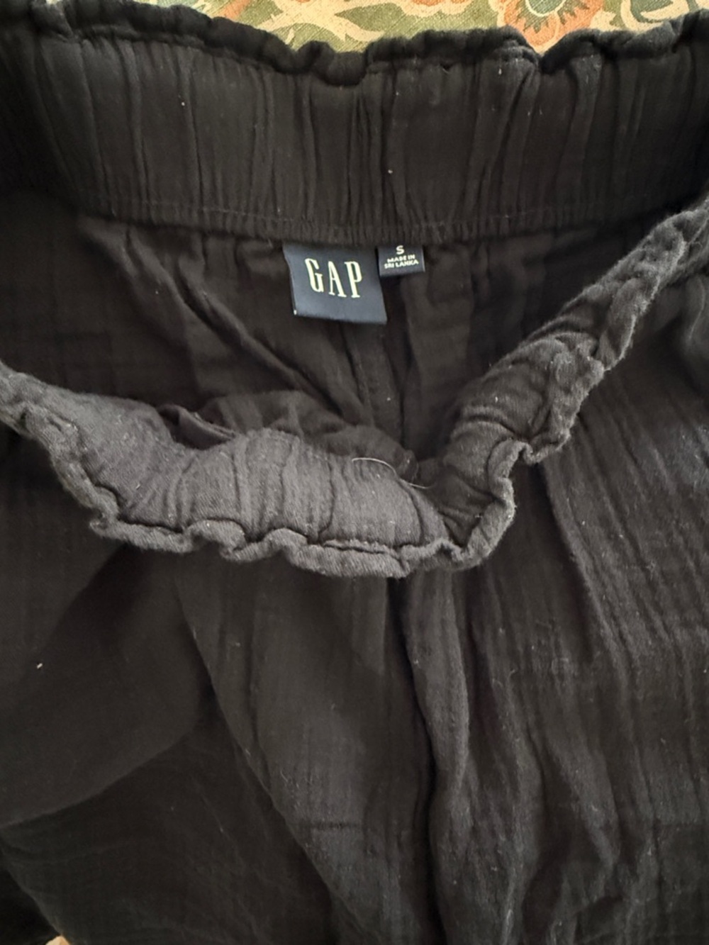 GAP Black Gause Linen Pants